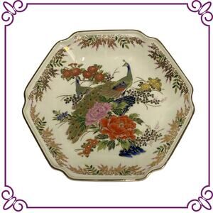 Elegant Floral Peacock Wall Plate